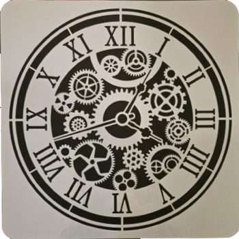 Gear Clock Face Stencil