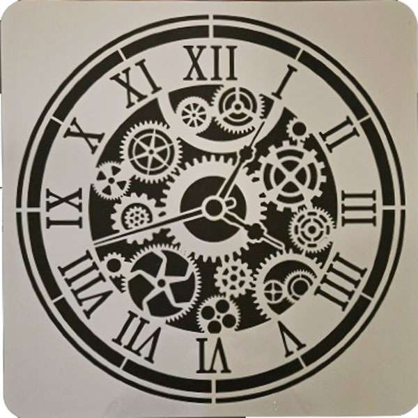 Gear Clock Face Stencil