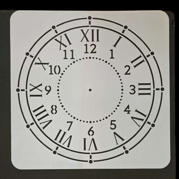 Classic Clock Face Stencil
