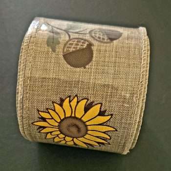 Sunflower and Acorns Ribbon