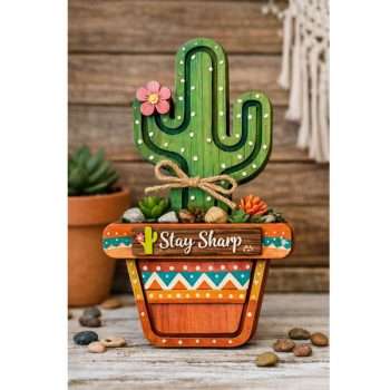 Wooden Cactus Shape