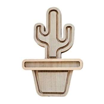 Wooden Cactus Shape
