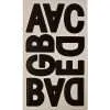 Alphabet Black Letter Stickers