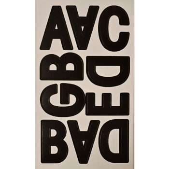 Alphabet Black Letter Stickers