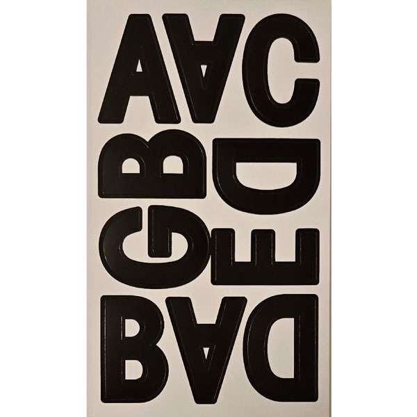 Alphabet Black Letter Stickers