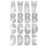 Silver Alphabet Letter Stickers