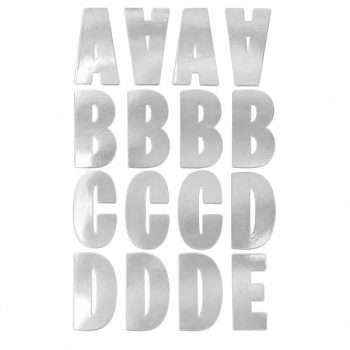 Silver Alphabet Letter Stickers
