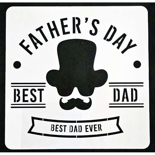 Father's Day Best Dad Stencil