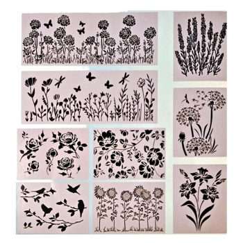 Floral Stencils Value Pack