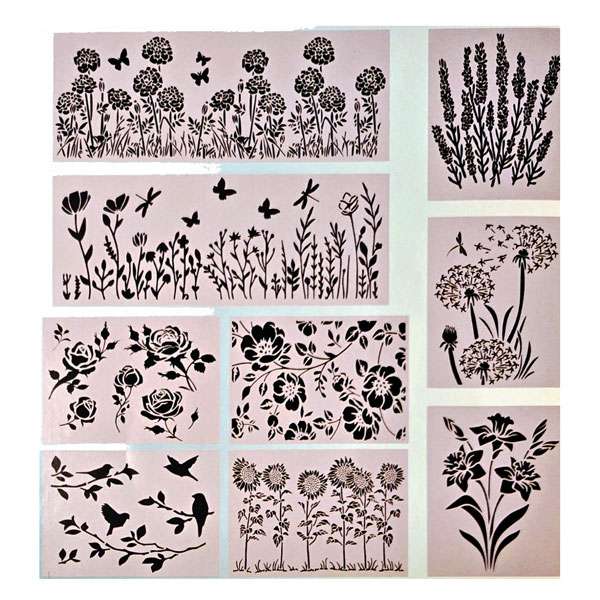 Floral Stencils Value Pack