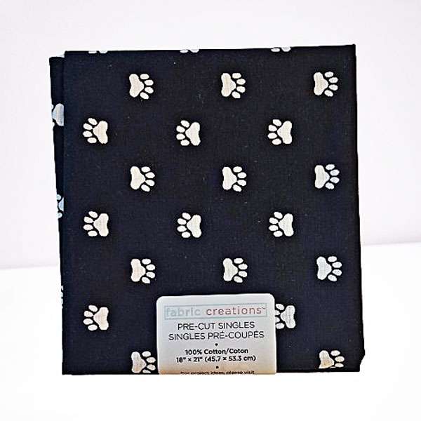 Pawprint Design Fabric Pre-Cut Singles