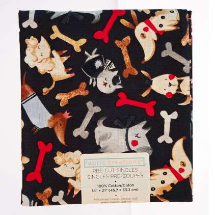 Dog Design Fabric Pre-Cut Singles