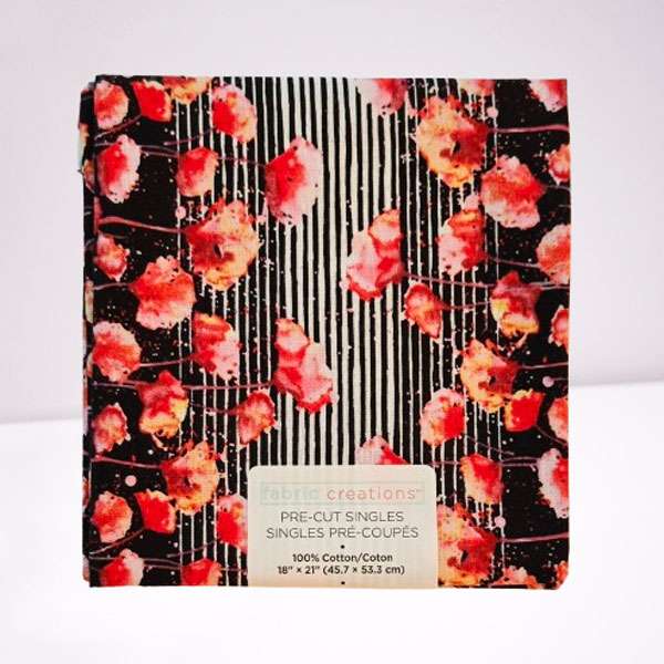 Red Poppies Design Fabric