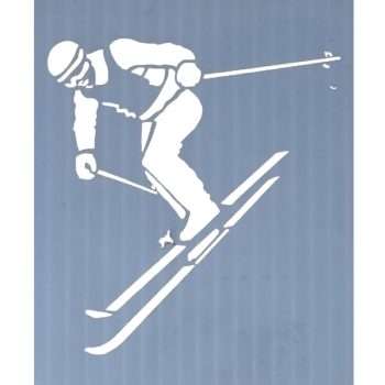 Ski Stencil - Vintage Skier Stencil