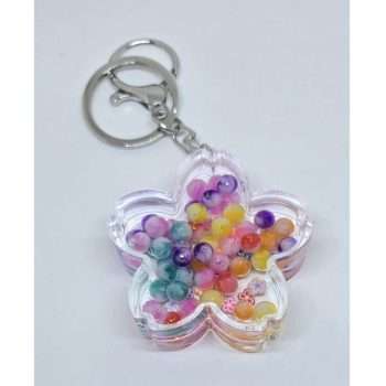 Blooming Flower Shaker Keychain