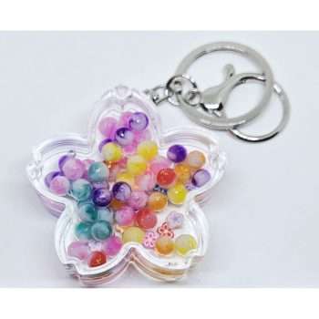 Blooming Flower Shaker Keychain