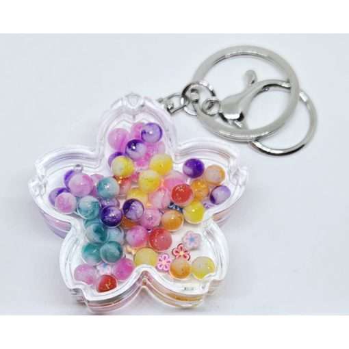 Blooming Flower Shaker Keychain
