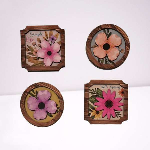 Floral 3D Fridge Magnets