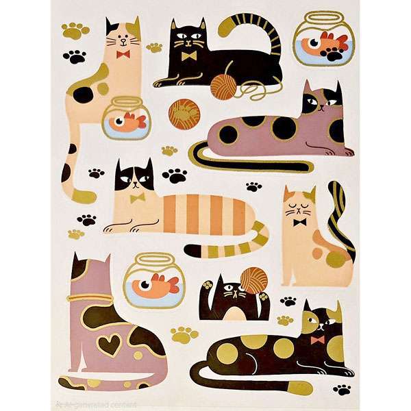 Foil Cat Stickers Sheet