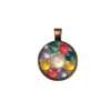 Bezel Colourful Rhinestone Pendant