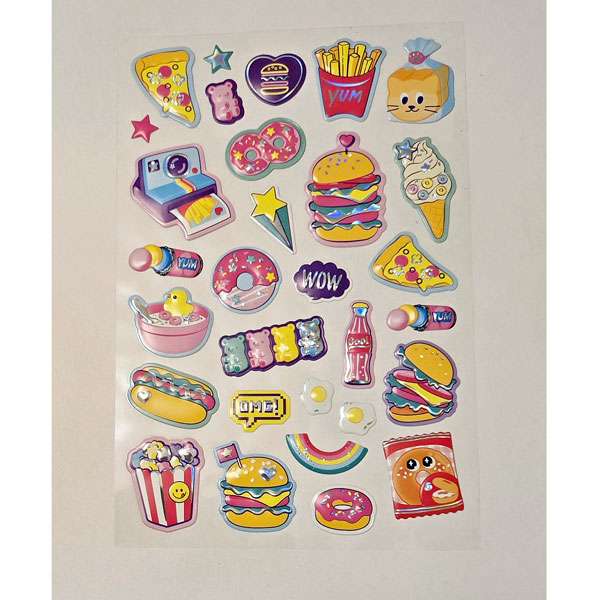 Junk Food Stickers Sheet