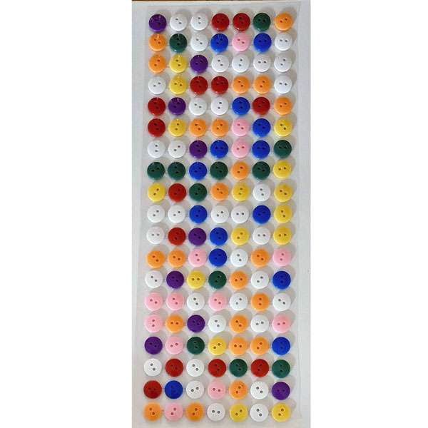 Multi-Coloured Adhesive Buttons