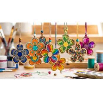 Ornaments Flower Shaped Wood Blanks