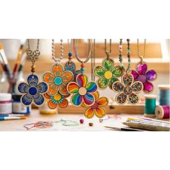 Pendants Flower Shaped Wood Blanks