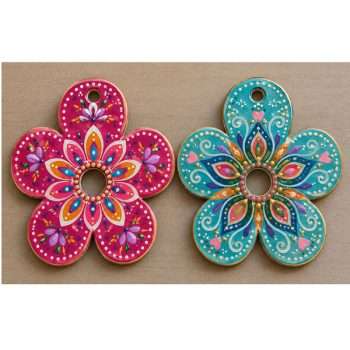 Wooden Flowers Decorated
