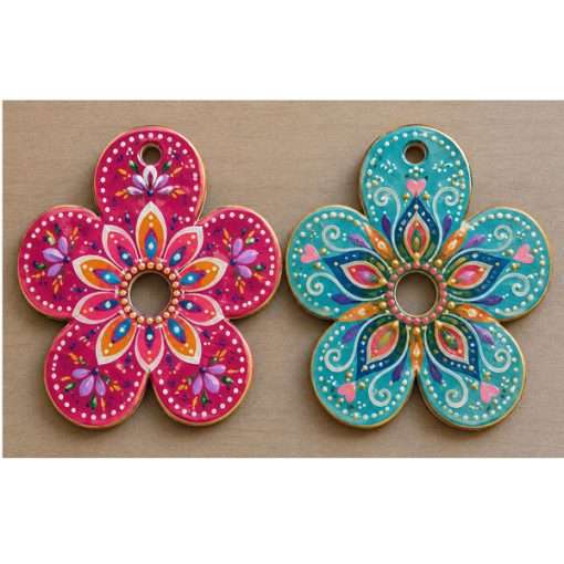 Wooden Flowers Decorated