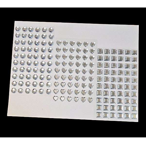 Clear Rhinestone Stickers Pack