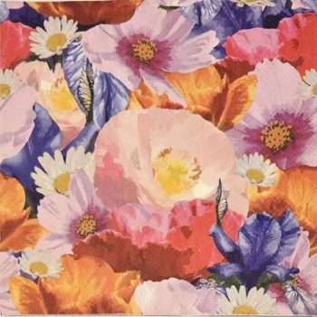Bright Floral Bouquet Napkins Design