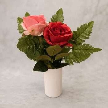 White Round Ceramic Vase
