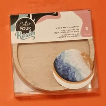 Round Wood Tray Coasters