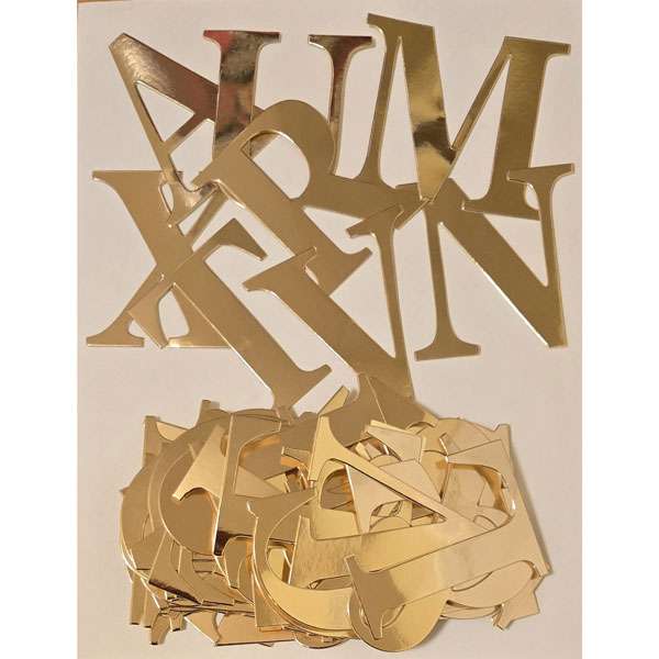 Gold Alphabet Stickers