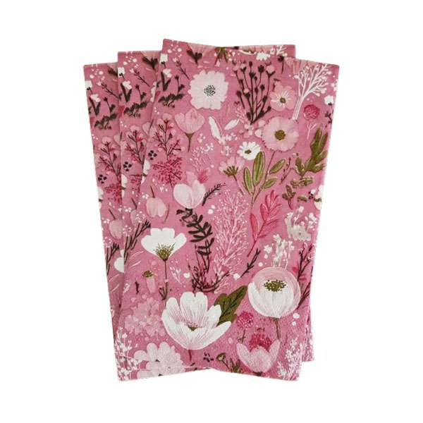Pink Floral Paper Napkins