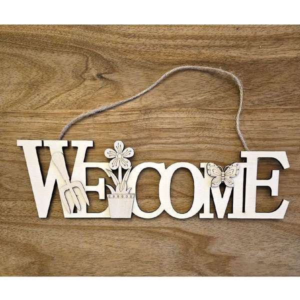 DIY Wooden Welcome Sign