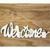 Welcome Script Wooden Sign