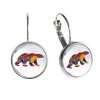 Alpha Bear Dawn Oman dome glass earrings