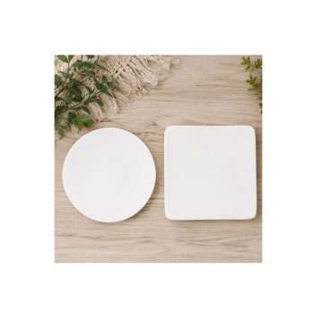 Unfinished White Ceramic Plates