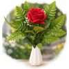 Fluted White Ceramic Vase