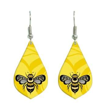 Adam Lewis yellow bee Gilakas'la Thank You Gallery Collection earrings