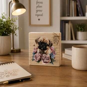 Cosy Pug Desk Sitter Still Life