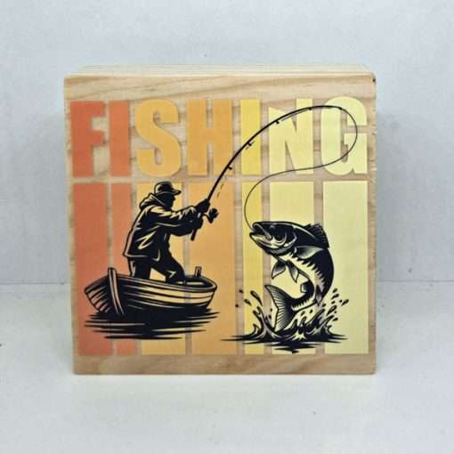 Rustic Fishing Desk Sitter