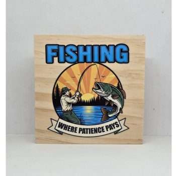 Fishing Where Patience Pays Desk Sitter