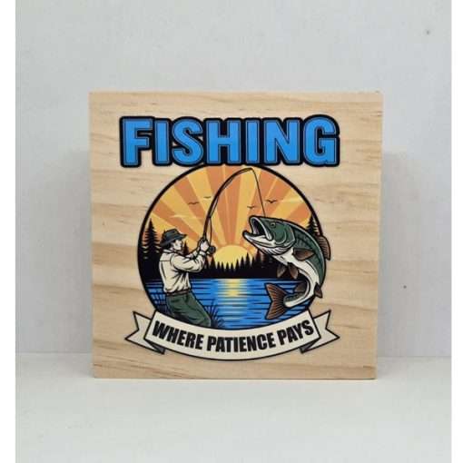 Fishing Where Patience Pays Desk Sitter
