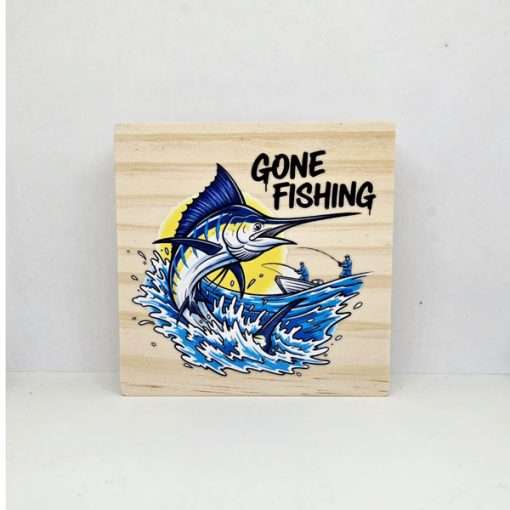 Gone Fishing Desk Sitter Sign